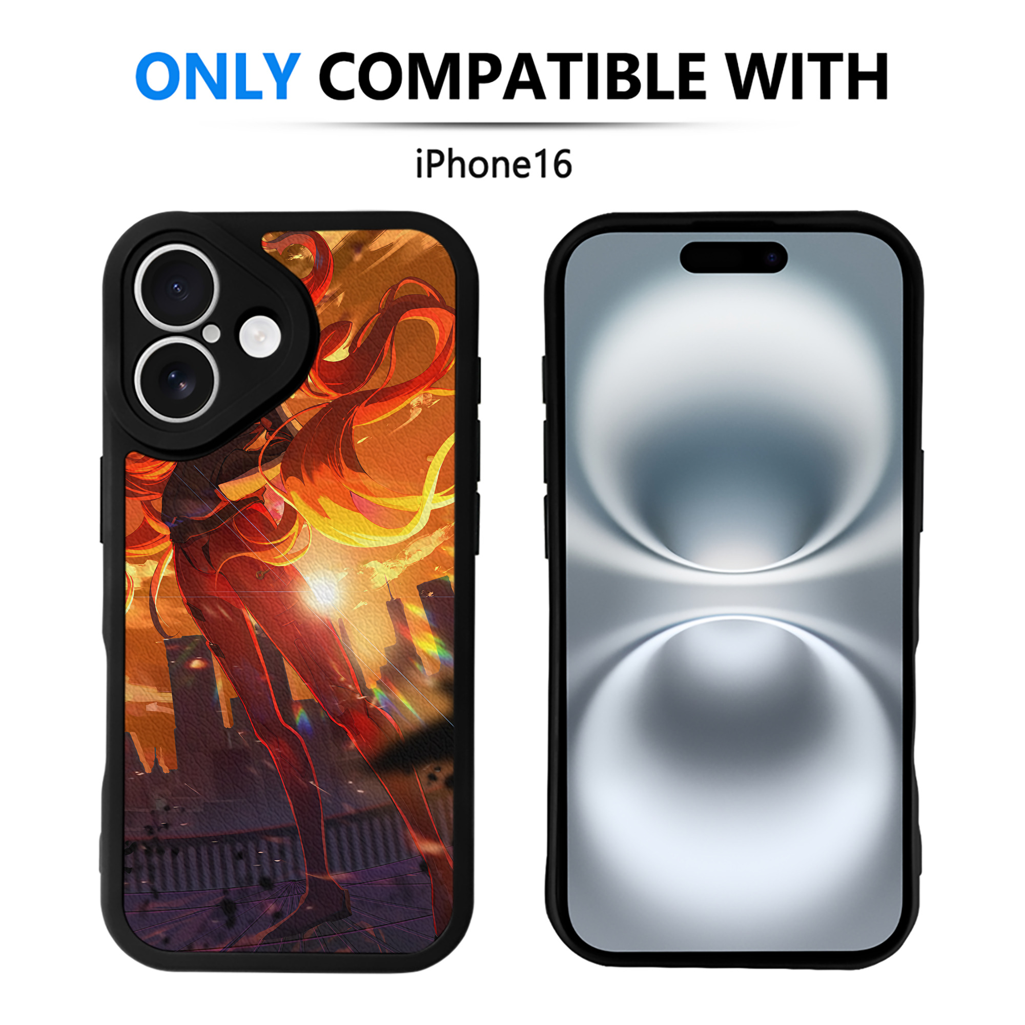 （画像用） EVA 新世紀エヴァンゲリオン 【iPhone 16シリーズ対応】シリコンスマホケース（レザー調） 材質：シリコン